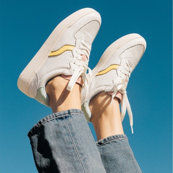 Soludos Women's Roma Retro Sneaker - White / Pastels / Yellow / Pink Size 7 - Picture 9 of 9